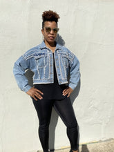 Load image into Gallery viewer, Touch of Pearl Denim Jacket
