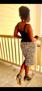 Neon Leopard Pencil Skirt