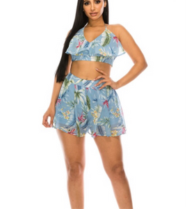 Chambray Short Set