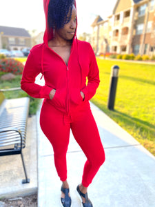 Red Jogger Set