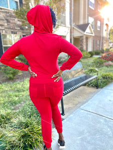 Red Jogger Set